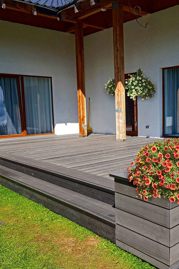 Kāpņu pakāpiens WPC EcoDeckProfile WPC-terrasser, trappor, staketbrädor - trä Ecodeckprofile